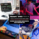 Numark DJ2GO2 Touch – Yolculuk için mini DJ kontrol cihazı – 2 panelli USB DJ konsolu, ses arayüzü ve kapasiteli Jogwheels, 4 Pad modu; yazılım dahil