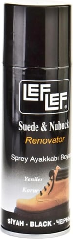Nuri LefLef Süet Nubuk Ayakkabı Boyası Yenileyici Koruyucu Sprey (200 ml)