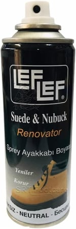 Nuri LefLef Süet Nubuk Ayakkabı Boyası Yenileyici Koruyucu Sprey (200 ml)