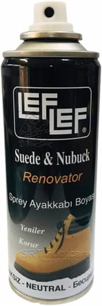 Nuri LefLef Süet Nubuk Ayakkabı Boyası Yenileyici Koruyucu Sprey (200 ml)