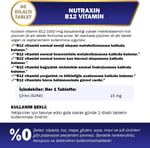 Nutraxin B12 Vitamin 1000 mcg 60 Tablet Takviye Edici Gıda