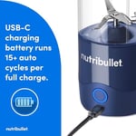 nutribullet Taşınabilir Blender, Kablosuz, 20oz Gemi, Kişisel Blender, USB-C Şarj Edilebilir, Lacivert, NBPB50100NB