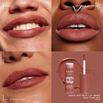 NYX PROFESSIONAL MAKEUP Pürüzsüz Kırbaç Mat Dudak Kremi, Uzun Ömürlü, Nemlendirici, Vegan Sıvı Ruj - Teddy Fluff (Midtone Pinky Brown)