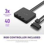 NZXT F120 RGB Duo Üçlü Paket - RGB Kontrolörlü 3 x 120 mm Çift Taraflı RGB Fanlar - 20 Ayrı Adreslenebilir LED - Dengeli Hava Akışı ve Statik Basınç - Akışkan Dinamik Rulman - PWM - Siyah