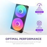 NZXT F240 RGB Çekirdek - 2 x 120mm RGB Fanlı 240mm Tek Çerçeve Fan Ünitesi - Hız ve Aydınlatma Kontrolü - Yüksek Statik Basınç ve  - Seçenekler: 240mm Schwarz, 240mm Weiß, 280mm, Beyaz RGB Çekirdek...