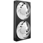 NZXT F240 RGB Çekirdek - 2 x 120mm RGB Fanlı 240mm Tek Çerçeve Fan Ünitesi - Hız ve Aydınlatma Kontrolü - Yüksek Statik Basınç ve  - Seçenekler: 240mm Schwarz, 240mm Weiß, 280mm, Beyaz RGB Çekirdek...