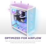 NZXT H7 Flow 2024 CM-H72FW-01 Fanlı Beyaz E-ATX Oyuncu Kasası | Airflow odaklı ATX Midi Tower. Doğrudan GPU soğutma için zemin fanı, 420  - Seçenekler: ATX Mid Tower, E-ATX Mid Tower, H7 Elite 2023...