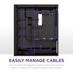 NZXT H7 Flow RGB | fanlı orta kule ATX hava akışı muhafazası | doğrudan GPU soğutma için zeminde fan destekler | 360 mm tek çerçeveli fan | kablo yönetimi | siyah