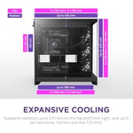 NZXT H9 Flow 2025 Orta Kule ATX PC Kasası, Büyük Çift Odacıklı Tasarım, 3x 140mm + 1x 120mm Fan Dahil, 420mm Radyatör Desteği, Temperli Cam, - Seçenekler: Non RGB Fans, RGB Fans, H9 Akış RGB (2025)...