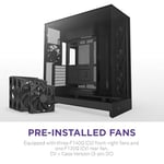 NZXT H9 Flow 2025 Orta Kule ATX PC Kasası, Büyük Çift Odacıklı Tasarım, 3x 140mm + 1x 120mm Fan Dahil, 420mm Radyatör Desteği, Temperli Cam, - Seçenekler: Non RGB Fans, RGB Fans, H9 Akış RGB (2025)...