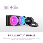 NZXT Kraken Elite 240 RGB - 240mm AIO CPU Soğutucu, LCD - Siyah | 6 cm LCD ve F240 RGB Core fanlı 240 mm RGB AIO. Özelleştirilebilir ekran, senkronize RGB, tam CAM kontrolü.