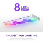 NZXT RGB F420RGB 420MM Kasa Fanı RGB Aydınlatmalı Beyaz | Bir kabloda üç adet 140mm RGB fanlı 420mm tek çerçeveli ünite. CAM ile kontrol edilen hız ve aydınlatma.