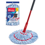 O-Cedar MicroTwist MAX Mikrofiber Bükümlü Paspas, 1 Ekstra Dolum ile | Eller Serbest Sıkma Özellikleri | Ekstra Büyük 45 cm Paspas Başlığı | Tüm Zemin Tiplerinde Güvenli