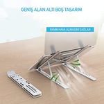 OBEV Taşınabilir Laptop Stant Bilgisayar Stant Notebook Stant Tüm Laptoplarla Uyumlu Bilgisayar Standı Taşınabilir Metal Kaymaz Stant Dizüstü Bilgisayar Stantları Stantı