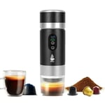 Obıess Taşınabilir Espresso Kahve Makinesi Siyah Şarjlı Kapsül ve Öğütülmüş Kahve ile Uyumlu V3