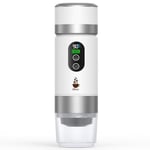 Obıess Taşınabilir Espresso Kahve Makinesi Beyaz Şarjlı Kapsül ve Öğütülmüş Kahve ile Uyumlu V3