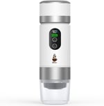 Obıess Taşınabilir Espresso Kahve Makinesi Beyaz Şarjlı Kapsül ve Öğütülmüş Kahve ile Uyumlu V3