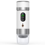 Obıess Taşınabilir Espresso Kahve Makinesi Beyaz Şarjlı Kapsül ve Öğütülmüş Kahve ile Uyumlu V3