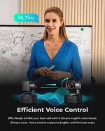 OBSBOT Tiny 2 – PTZ 4K web kamerası, AI izleme, sesli kontrol, jest kontrolü, otomatik odaklama, USB3.0, birden fazla mod, bilgisayar için web kamerası, konferanslar, yayın, görüntülü telefon, zoom.