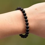 Obsidyen Taşı Bileklik (8 mm) - Taş Sandığı