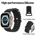 Ocean Band Apple Watch Ultra 49 mm 45 mm 44 mm 42 mm, Kadın Erkek Spor Dış Mekan Silikon Kayış iWatch Serisi Ultra SE 8 7 6 5 4 3 2 1
