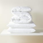 Ocean Home Textile %100 Pamuk Kumaş Kaz Tüyü Konforunda Saten Biyeli Mikrojel Çift Kişilik Yastık Yorgan Seti 1 Adet 195 X 215 / 2