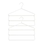 Ocean Home Textile 2'li 3 Katlı Ekru Renk Kumaş Kaplı Metal Giysi Askısı 42 X 41 X 0.5 Cm