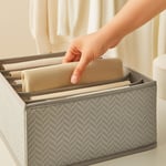 Ocean Home Textile 2'li Bölmeli Gri Balıksırtı Çekmece İçi Düzenleyici Kutu Set