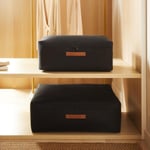 Ocean Home Textile 2'li Siyah Renk Jüt Baza Altı Hurç Set 1 Adet 52 X 28 X 21 / 1 Adet 62 X 46 X 22 Cm