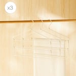 Ocean Home Textile 3'lü 3 Katlı Ekru Renk Kumaş Kaplı Metal Giysi Askısı 42 X 41 X 0.5 Cm