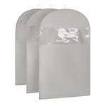 Ocean Home Textile 3'lü Gri Balıksırtı Elbise Kılıfı Set