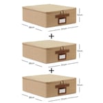 Ocean Home Textile 3'lü Küçük Boy Jüt Destekli Hurç Set 31 X 38 X 12 Cm