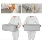 Ocean Home Textile 3'lü Orta Boy Gri Balıksırtı Hurç Set 52 X 28 X 21 Cm