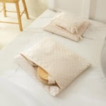 Ocean Home Textile 3'lü Su Geçirmez Pvc Astarlı Bej Dama Desen Islak Kuru Çantası 20 X 13 / 24 X 20 / 30 X 24 Cm