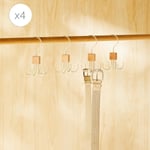 Ocean Home Textile 4'lü 6 Kancalı Mat Beyaz Renk Kauçuk Kaplamalı Metal Çok Amaçlı Askı 14 X 7 Cm
