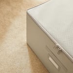 Ocean Home Textile 4'lü Gri Balıksırtı Destekli Kutu Hurç Set 31 X 38 X 12 + 45 X 55 X 18 + 55 X 70 X 18 + 48 X 40 X 30 Cm