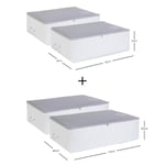 Ocean Home Textile 4'lü Gri Renk Stuff & Things Baza Altı Hurç Set