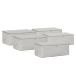 Ocean Home Textile 5'li Orta Boy Gri Balıksırtı Hurç Set 52 X 28 X 21 Cm