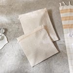 Ocean Home Textile 5'li Su Geçirmez Pvc Astarlı Bej Dama Desen Islak Kuru Çanta Seti 20 X 13 / 24 X 20 / 30 X 24 / 28 X 30 / 30 X