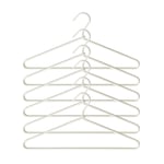 Ocean Home Textile 6'lı Ekru Renk Kumaş Kaplı Metal Giysi Askısı 21.5 X 42 X 0.5 Cm