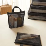 Ocean Home Textile 6'lı Siyah Renk File Bavul İçi Düzenleyici Set