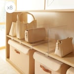 Ocean Home Textile 8'li Şeffaf Akrilik Çanta Raf Düzenleyici Set 20 X 30 X 0.29 Cm