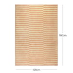 Ocean Home Textile Bej Renk Çizgi Desenli Şönil Halı Kilim 120 X 180 Cm