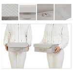Ocean Home Textile Çekmece İçi Gri Balıksırtı Kapaklı Kutu 30 X 23 X 11 Cm
