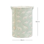 Ocean Home Textile Çocuk Odası Ağzı Büzgülü Dinozor Oyuncak Sepeti 36 x 48 cm