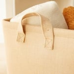 Ocean Home Textile Çocuk Odası Jüt Keten Kumaş Sepet 30 x 30 x 30 cm