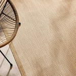 Ocean Home Textile Leke Tutmaz İç Dış Mekan Bej Renk Balıksırtı Halı Kilim 160 X 230 Cm