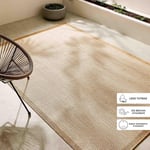 Ocean Home Textile Leke Tutmaz İç Dış Mekan Bej Renk Balıksırtı Halı Kilim 160 X 230 Cm
