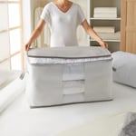 Ocean Home Textile Mega Boy Pvc Pencereli Gri Çizgili Stuff & Things Hurç 75 X 40 X 40 Cm