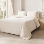 Ocean Home Textile Nakışlı Ekru Çift Kişilik Yatak Örtüsü Seti 1 Adet 250 X 230 / 2 Adet 50 X 70 Cm
